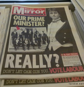 صفحه اول روزنامه میرور در روز انتخابات بریتانیا